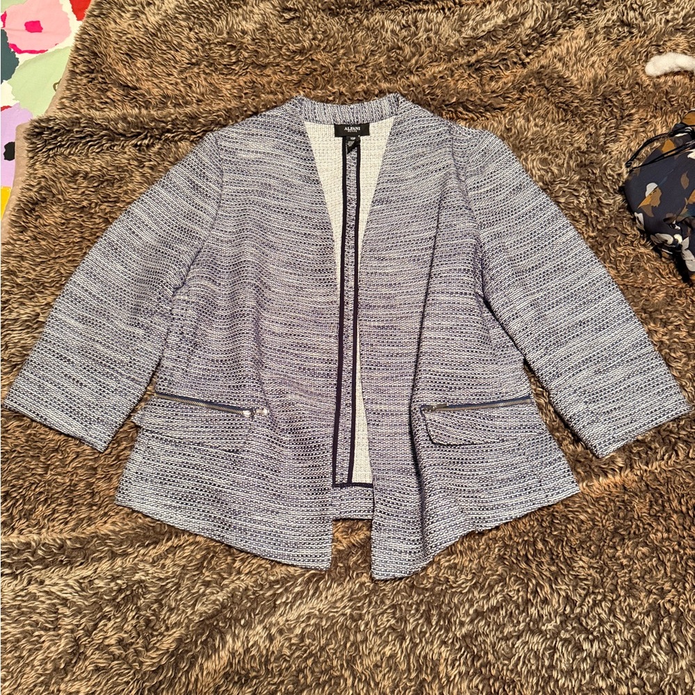 Alfani Women's Textured Gray Blazer 10